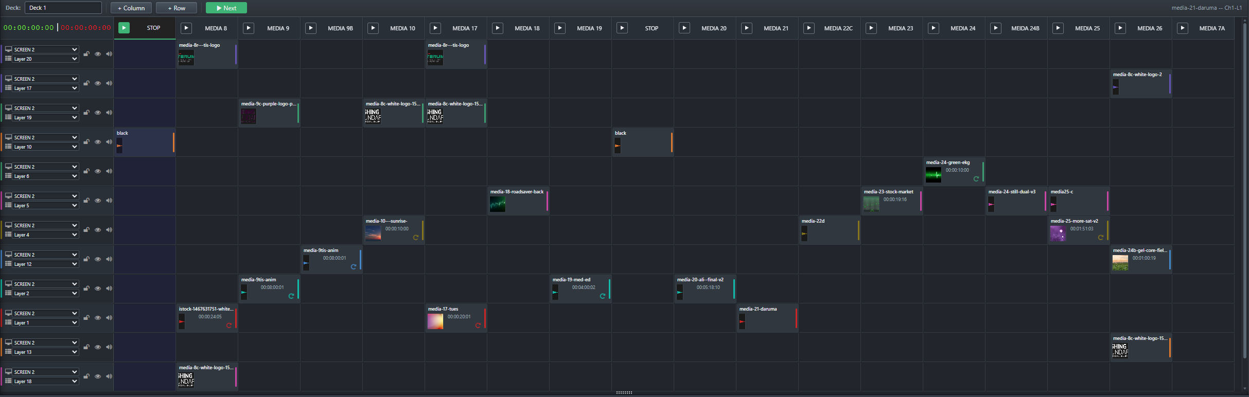 Ascension CueBoard with routed rows and cue columns