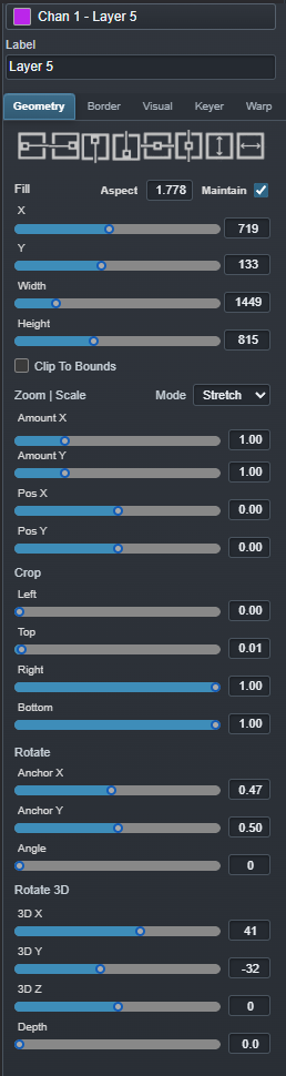 Ascension geometry and 3D rotation controls