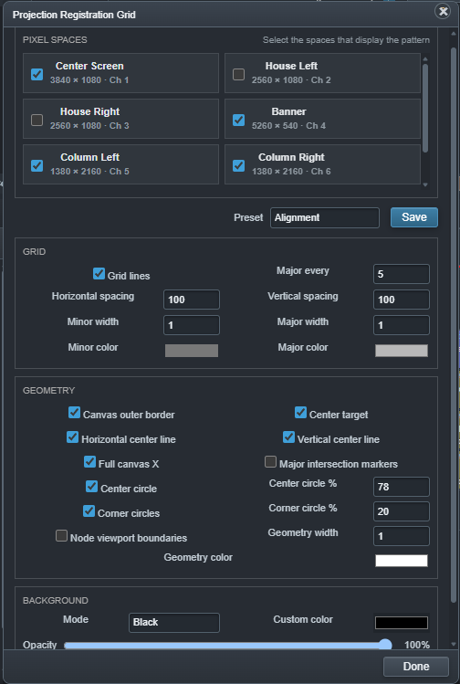 Ascension Registration Grid