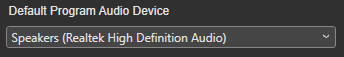 6. Default Audio Output Setting