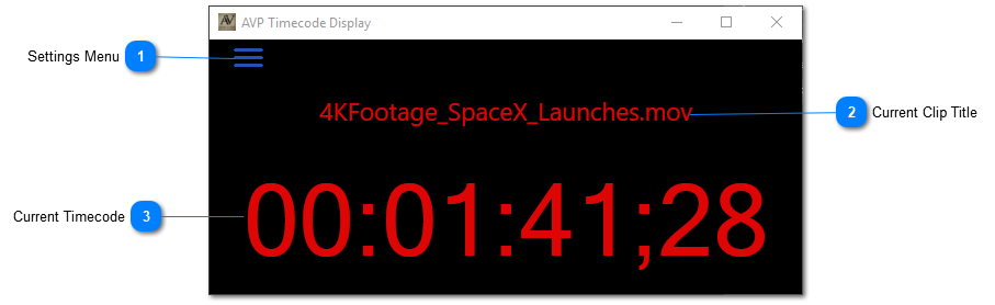 AVP Timecode Display