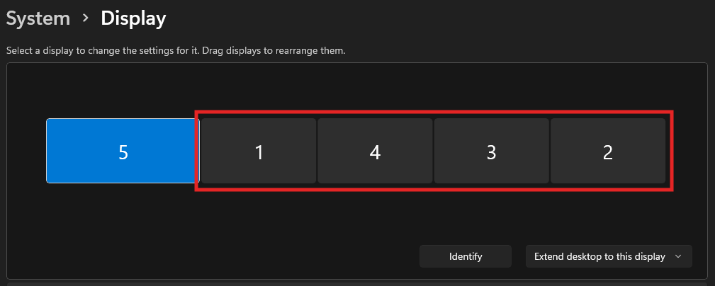 Display Selection Display Selection Panel