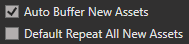 1. New Asset Defaults