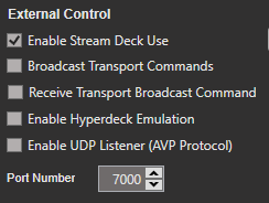 6. External Control Setting