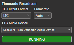 7. Timecode Broadcast Settings
