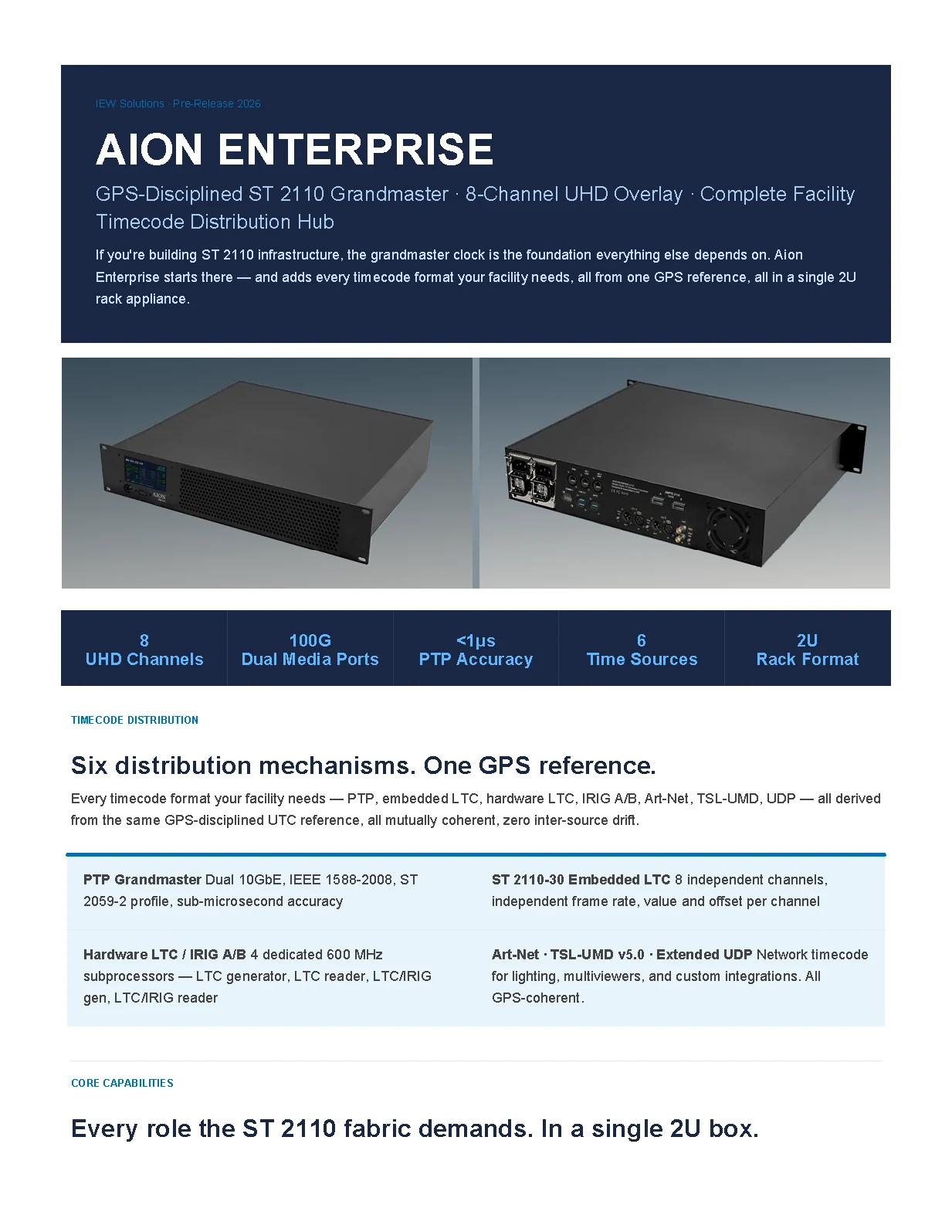 First page of the Aion Enterprise brochure