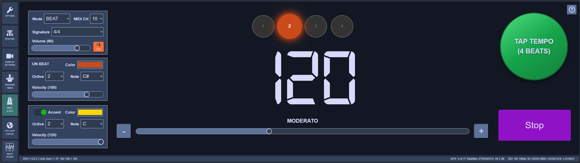 Aion MIDI Beat Clock interface
