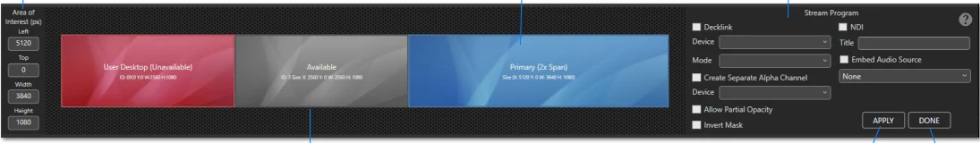 Legion output display configuration