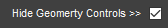 12.  Hide Geomerty Controls